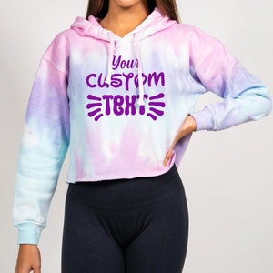 Custom Crop Hoodie, Your Text Here Hoodie, Women Cropped Top, Personalized Cropped Hoodie, Custom Women Shirt Logo