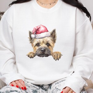 Cairn Terrier Dog Christmas Sweatshirt, Dog Watercolor Shirt, Cairn Terrier Dog Mom, Gift for Dog Lover, Holiday Sweater, New Year Shirt