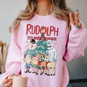 Vintage Christmas Shirt, Rudolph The Red Nosed Reindeer Christmas Sweatshirt, Rudolph Xmas Sweatshirt, Rudolph Christmas Retro Shirt