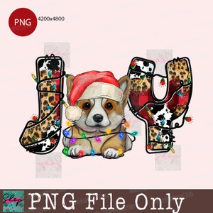 Joy Christmas Baby Corgi Png Sublimation Design,Joy Christmas Png,Dog Png,Christmas Corgi Png,Descarga instantánea