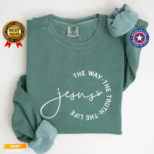 Jesus The Way The Truth The Life Shirt for Women, Christian Shirt for Women, Retro Christian Tshirt, Jesus  Christian Comfort Colors® Shirt