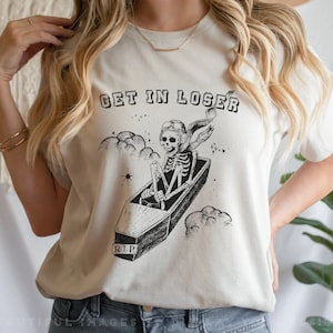 Get In Loser Coffin Shirt, Halloween Shirt, Funny Halloween Shirt, Zombie Shirt, Get In Loser Halloween Gift, Coffin Shirt