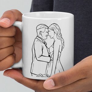 Personalized Mug | Line Art Coffee Mug Personalized Mug - Gift For Mum - Mug For Mum - Floral Mug - Mothers Day Gift