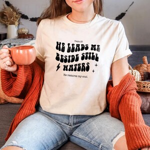 Christliche T-Shirts Frauen Bibel Studie Gott Shirt Jesus Tshirt Christian Mom Shirt Christian Shirt Bibel Vers T-Shirt Psalm 23 Shirt