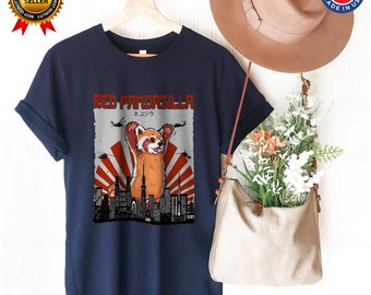 Red Pandazilla T-shirt, Panda Lover Tee, Funny Red Panda Shirt, Vintage Pandazilla Short Sleeve Shirt,Tank Top, V-Neck