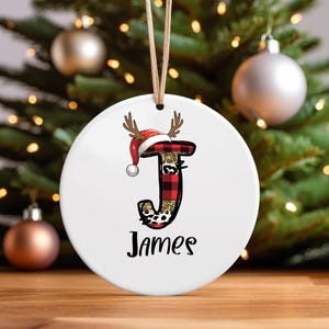 Letter Name Ornament, Custom Initial Ornament, Personalized Ornament Name,2024 Family Ornament Family Christmas Ornament, Christmas gift