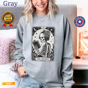 The Reader Tarot Card Shirt, Skeleton Reading Shirt, Unisex Tarot Card , Book Lover Gift, Bookish Gift,Tarot Lover Shirt Comfort Colors®