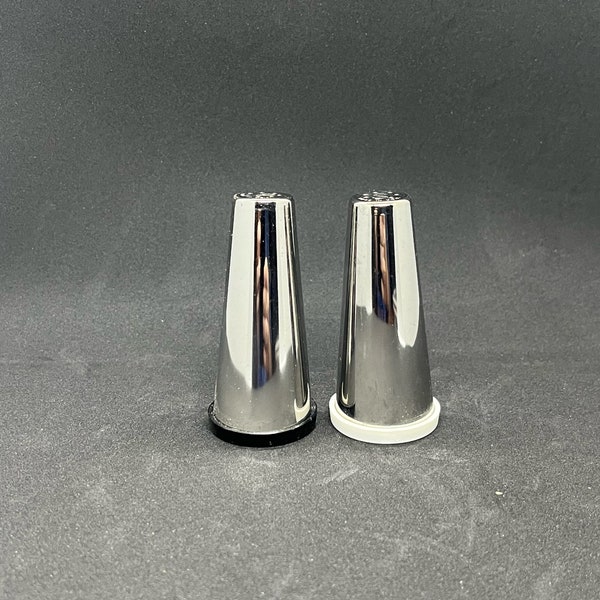 Vintage Mid-Century Modern Aluminum Salt & Pepper Shakers - Made in USA