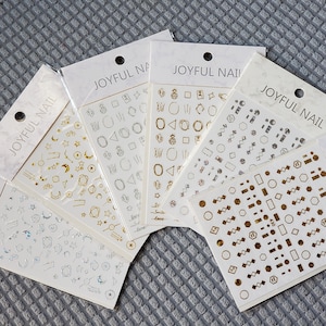 Nail Art Decals Sticker Laser Gold Galaxy Constellation Meteor Irregular geometry star and moon  Self-Adhesive Nail Sticker