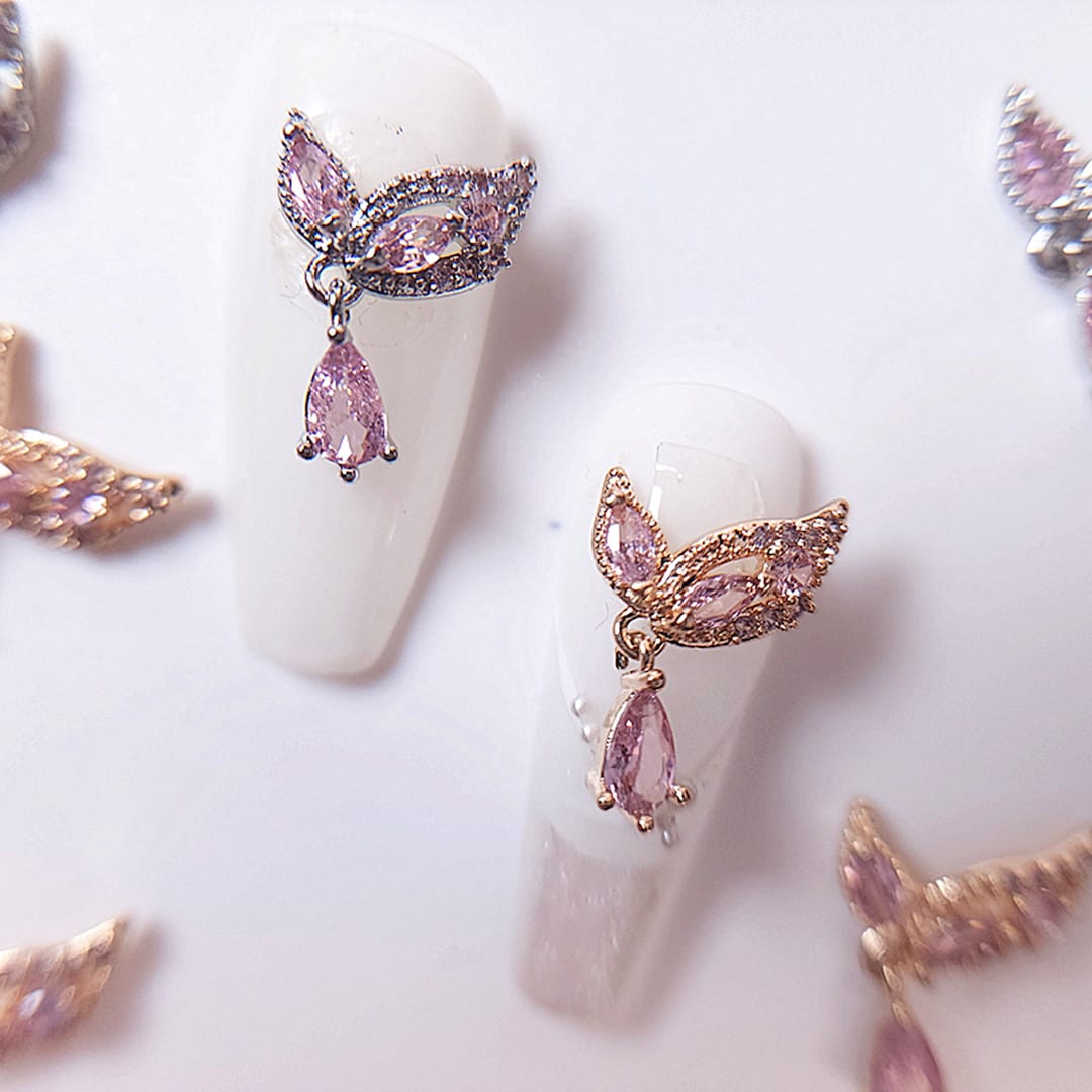 2 Pcs High Quality Metal Deco Charms|nail Charms|earring Charm|gold and ...