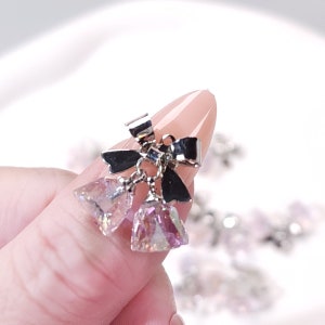 2 pcs High Quality Nail Gem|Nail Charms, earring charm pink bell, Christmas bell | Nail Bling|Nail Crystal|Nail Rhinestone |gift