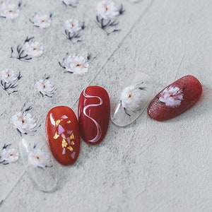 Nail Art Decals|Nail Sticker| Nail Diy blooming oil painting ultra thin translucent-   Self-Adhesive Nail Sticker