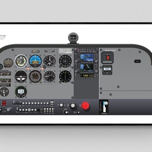 Cessna 172 Poster Cockpit Wall Art Great Pilot Gift