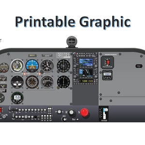 Druckbare Cessna 172 Piloten Poster Wandkunst