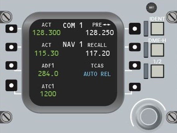 Bombardier CRJ-900 Study Aid Digital Graphic - Flight Deck Cockpit