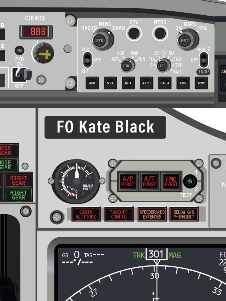 Panel Inhibit Sign Personalized Aviation Cockpit Poster, Pilot Gift, Aviation Wall Art - Etsy