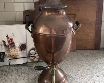 Dispensador de cobre grande, Dispensador de agua de cobre, Olla de cobre vintage, Decoración de cocina, Decoración antigua, Decoración del hogar