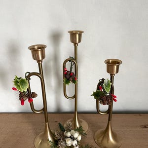 Set of 3 Vintage Brass Candlestick, Vintage Candlesticks, Brass Candlesticks, Candlesticks, Vintage Brass, Vintage Decor, Farmhouse Decor