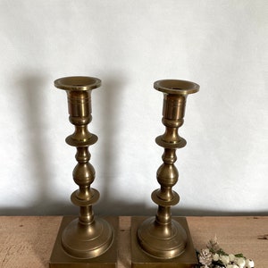 Set of 2 Vintage Brass Candlestick, vintage Candlesticks, Brass Candlesticks, Candlesticks, Vintage Brass, Vintage Decor, Farmhouse Decor