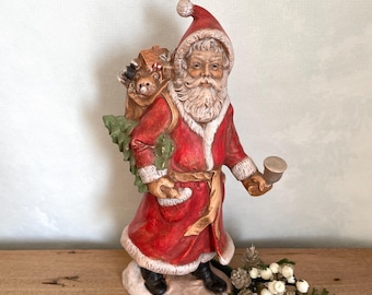 サンタクロース 置物 陶器製 ヴィンテージ サンタクロース 陶器製置物 6インチ ホリデー クリスマス