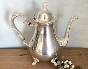 シルバーティーセット 4点 - シルバープレートトレイ 脚付きティー