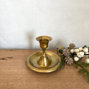 Brass Chamber Candlestick, Brass Candlestick, Brass Candlestick Holder, Brass Chamberstick, Vintage Brass Candlestick, Home Decor, Farmhouse