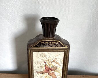 Vintage Bottle, Pheasant Bottle, Beam’s Choice Bottle, Vinatge Decor, Antique Decor