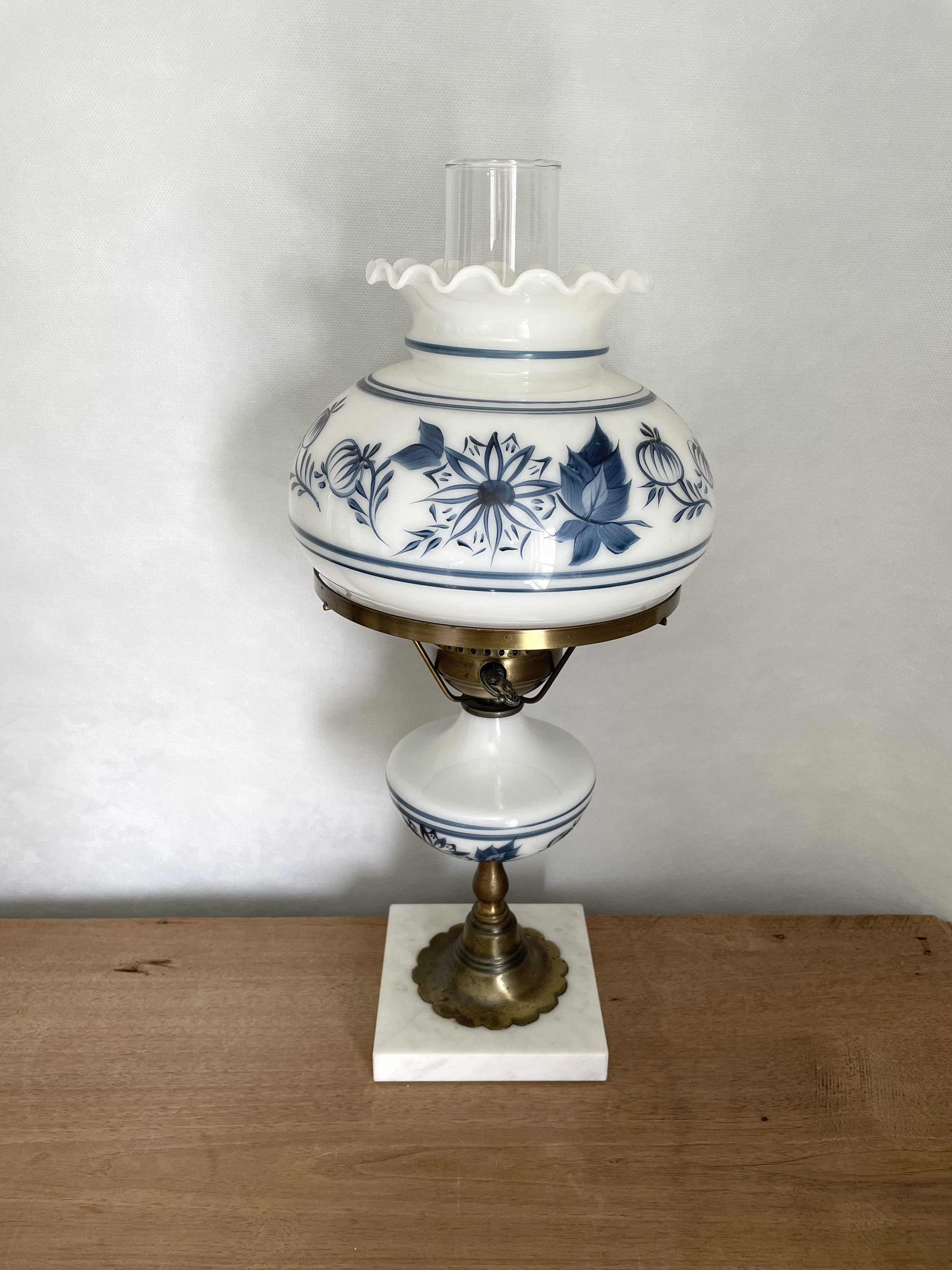 Blue cheap hurricane lamp