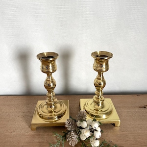 Set of 2 Vintage Brass Candlestick, vintage Candlesticks, Brass Candlesticks, Candlesticks, Vintage Brass, Vintage Decor, Farmhouse Decor