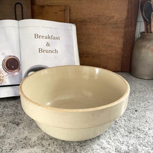 White Stoneware Bowl, Stoneware Bowl, Sourbough Bowl, French Country Kitchen, Antique Decor, Kitchen Decor