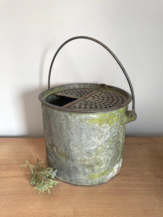 Vintage Minnow Bucket Antique Metal Bucket Minnow Bucket Etsy