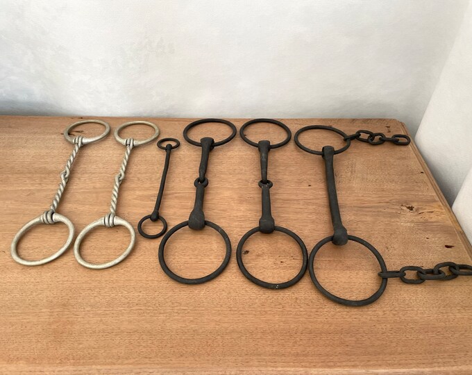 Horse Bit, Black Horse Bit, Silver Horse Bit, Horse Tack, Vintage Horse