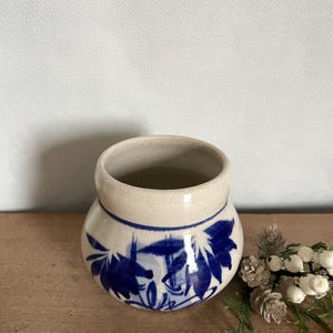 Small Handmade Glazed Pottery Bowl Studio Pottery Decorative Bowl Blue and White Pottery Bowl Pottery Vase Shelf Decor Coffee Table Decor