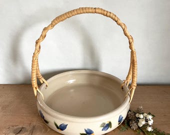 Handbemalter Keramik Korb Studio Keramik Dekoratives Tablett Handbemalte Keramik Schale Keramik Vase Vintage Kupfer Regal Dekor