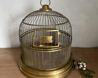 Vintage Bird Cage, Bird Cage, Brass Bird Cage, Gold Bird Cage, Vintage Decor, Antique Decor