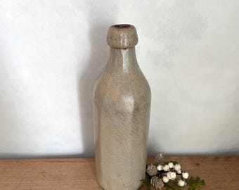 Antique Stoneware Bottle, Salt Glazed Stoneware Bottle, Antique Stoneware, Vintage Bottle, Kitchen Decor, Antique Decor