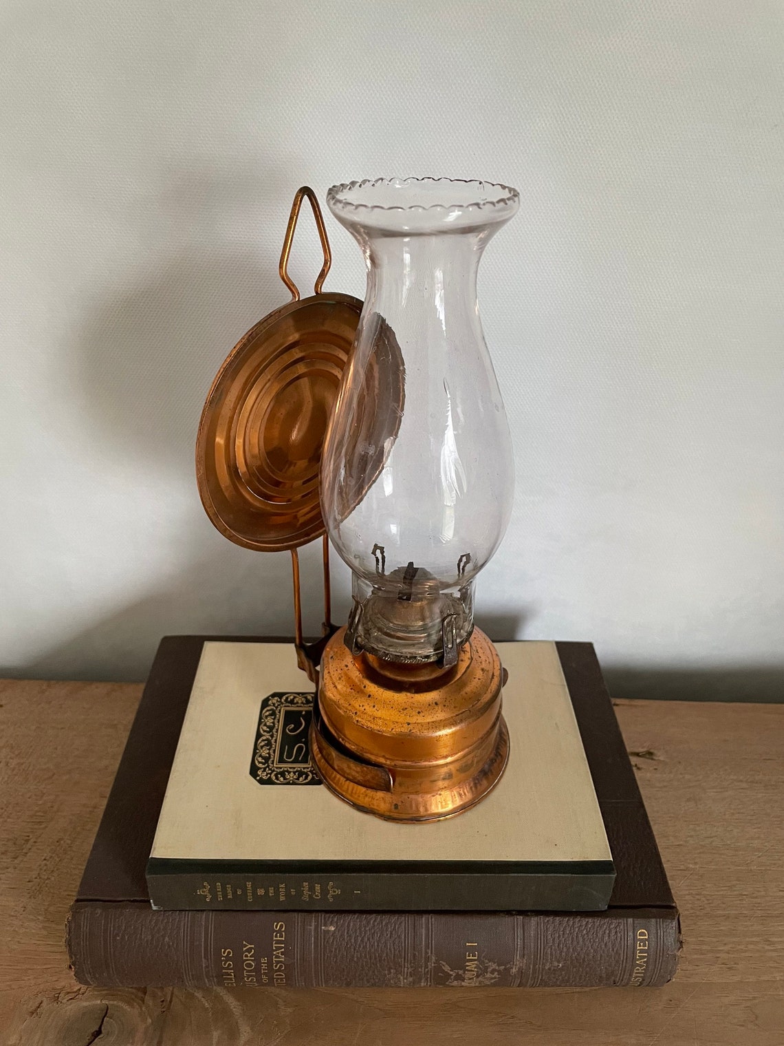 Copper Oil Lamp Copper Sconce Sconce Antique Oil Lamp Etsy