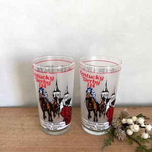 Par de copas de Kentucky Derby, copas vintage, caballos vintage, decoración ecuestre, estilo vintage, acento decorativo, decoración vintage, carreras de caballos
