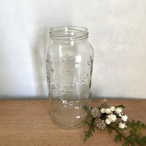 Bocal Atlas Bocal en verre bidon en verre Vase en verre vintage en verre Kitchne Deocor étagère déco country