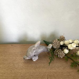 Dolphin Figurine Vintage Statue Vintage Nautical Decor Lakehouse Decor Beach House Decor