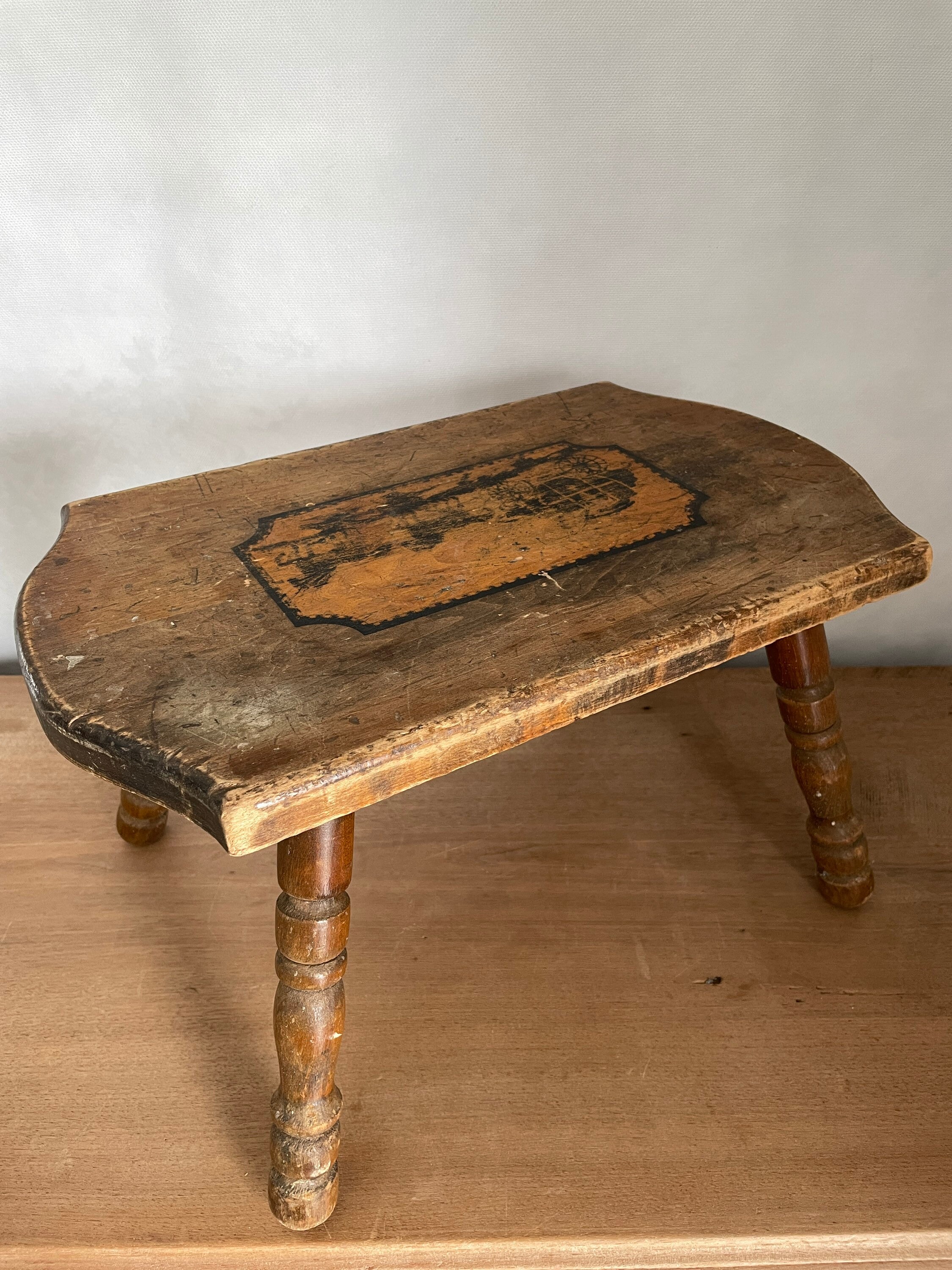 Vintage Wood Foot Stool Vintage Wood Stool Vintage Horse and Etsy