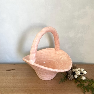 Ceramic Basket, Ceramic Easter Basket, Vintage Basket, Vintage Ceramic Basket, Spring Decor, Farmhouse Decor, Vintage Decor, Easter Basket