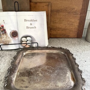Silver Tray, Silver Serving Tray, Coffee Table Decor, Side Table Decor, Vintage Tray, Vintage Decor, Antique Decor