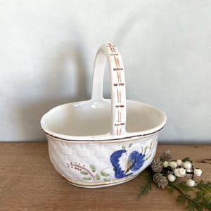 European Ceramic Basket, Vintage Basket, Vintage Ceramic Basket, Spring Decor, Farmhouse Decor, Vintage Decor, Easter Basket