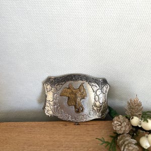 Silver and Brass Horse Belt Buckle Country Belt Buckle Vintage Saddle Equestrian Gifts Horse Lover Vintage Accessories Vintage Wardrobe
