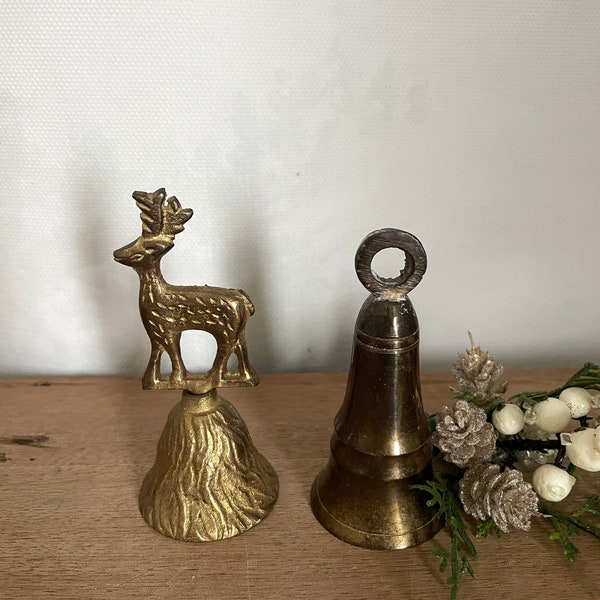Brass Bell, Deer Bell, Gold Bell, Vintage Bell, Vintage Decor, Antique Decor