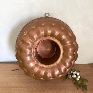 Copper Cake Mold, Copper Jello Mold, Vintage Copper Mold, Vintage Copper Pan, Kitchen Decor, Vintage Decor, Antique Decor