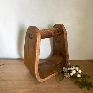 Wood Stirrup Vintage Saddle Stirrup Vintage Horse Equestrian Decor Western Decor Cabin Decor