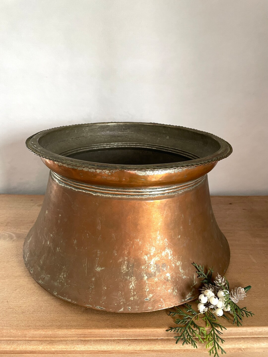 Copper Pot, Large Copper Pot, Copper Cauldron, Vintage Copper Pot