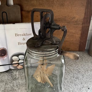 Dazey Butter Churn Glass Butter Churn Primitive Kitchen Decor Cottagecore Decor